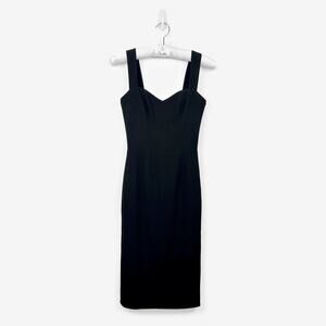 Dress The Population Nicole Dress Extra Small Black Midi Cocktail Party Event